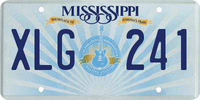 MS license plate XLG241