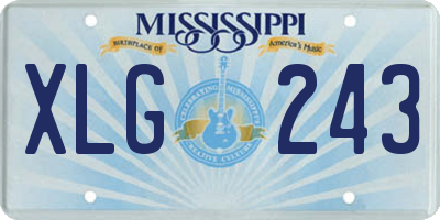 MS license plate XLG243
