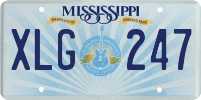MS license plate XLG247