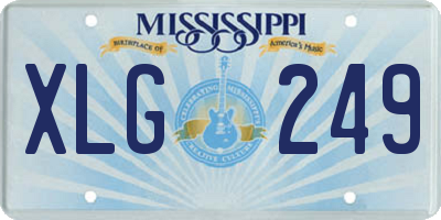 MS license plate XLG249