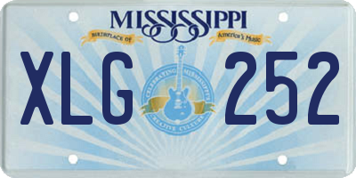 MS license plate XLG252