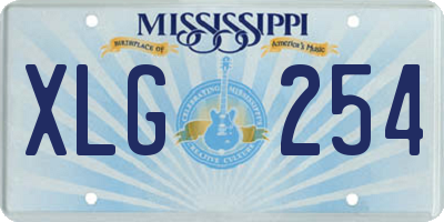 MS license plate XLG254