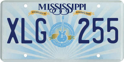 MS license plate XLG255