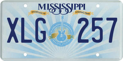 MS license plate XLG257
