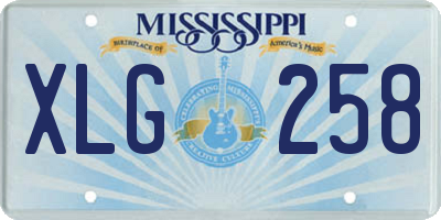 MS license plate XLG258
