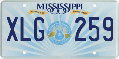 MS license plate XLG259
