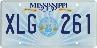 MS license plate XLG261