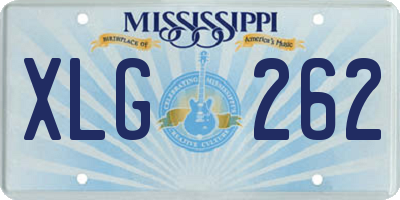 MS license plate XLG262