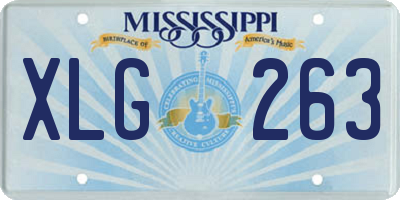 MS license plate XLG263