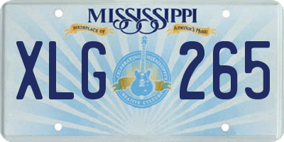 MS license plate XLG265