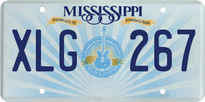 MS license plate XLG267
