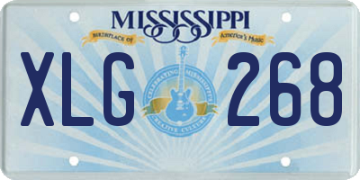 MS license plate XLG268