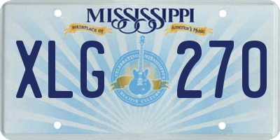 MS license plate XLG270