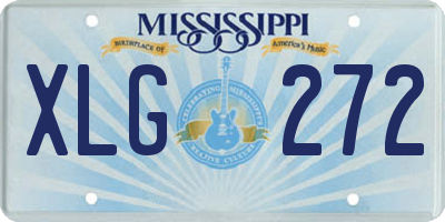 MS license plate XLG272