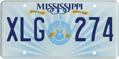 MS license plate XLG274