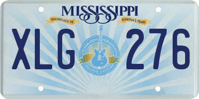 MS license plate XLG276