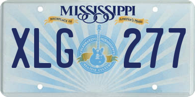 MS license plate XLG277