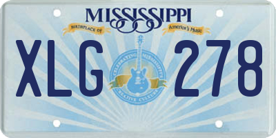 MS license plate XLG278