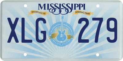 MS license plate XLG279