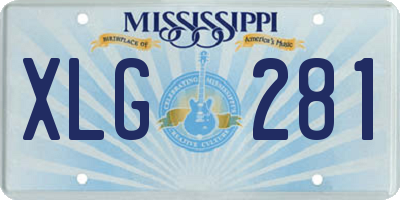 MS license plate XLG281