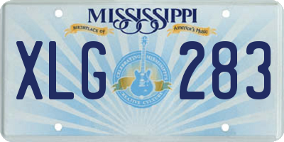 MS license plate XLG283