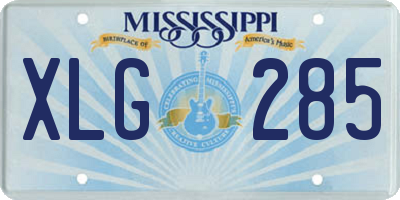 MS license plate XLG285