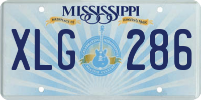MS license plate XLG286