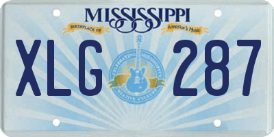 MS license plate XLG287