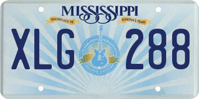 MS license plate XLG288