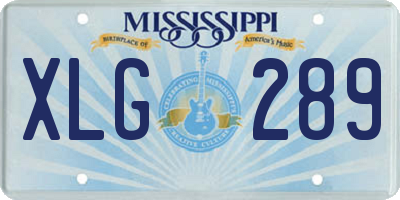MS license plate XLG289