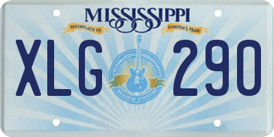 MS license plate XLG290