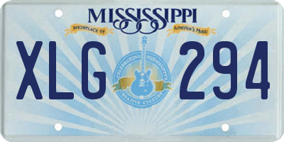 MS license plate XLG294