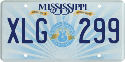 MS license plate XLG299