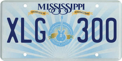 MS license plate XLG300