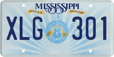MS license plate XLG301