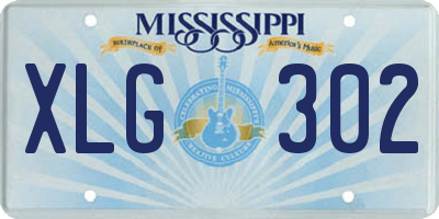 MS license plate XLG302