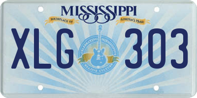 MS license plate XLG303