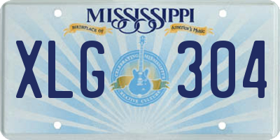 MS license plate XLG304