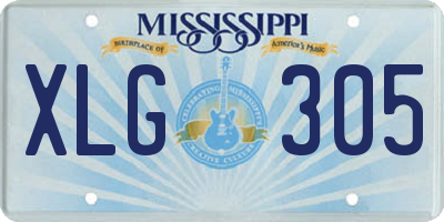 MS license plate XLG305