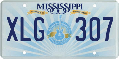 MS license plate XLG307