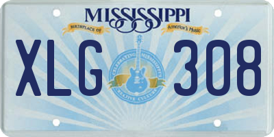 MS license plate XLG308