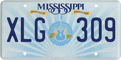 MS license plate XLG309