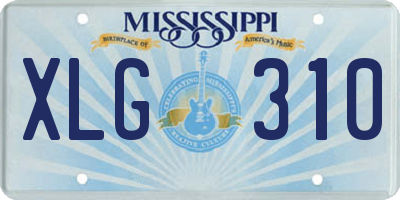 MS license plate XLG310