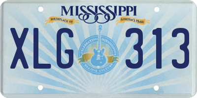 MS license plate XLG313