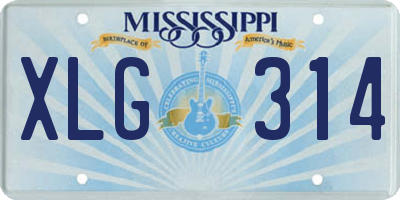 MS license plate XLG314