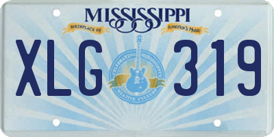 MS license plate XLG319