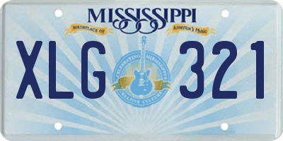 MS license plate XLG321