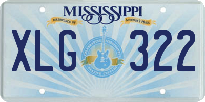 MS license plate XLG322