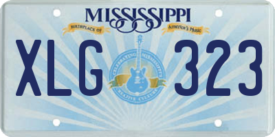 MS license plate XLG323