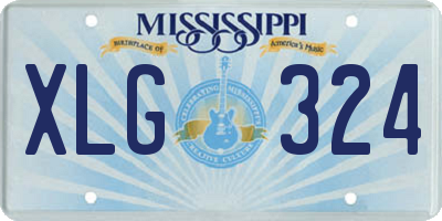 MS license plate XLG324